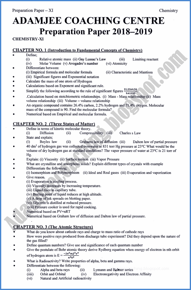 chemistry-11th-adamjee-coaching-guess-paper-2019-science-group