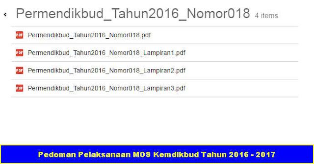 Download Gratis Pedoman Pelaksanaan MOS Kemdikbud Tahun 2016 - 2017