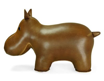 Zuny Classic Series Hippo Brown Animal Bookend