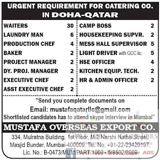 Urgent job for Diha Qatar