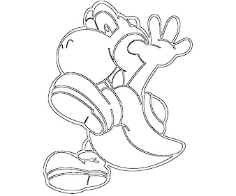 #9 Yoshi Coloring Page