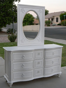 White Dresser with Mirror  *SOLD*