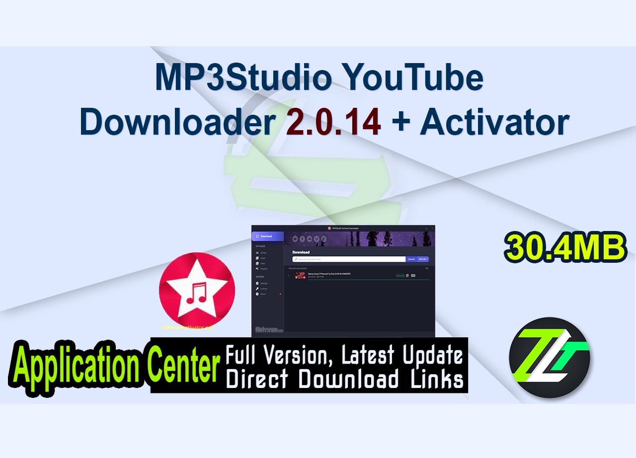 MP3Studio YouTube Downloader 2.0.14 + Activator