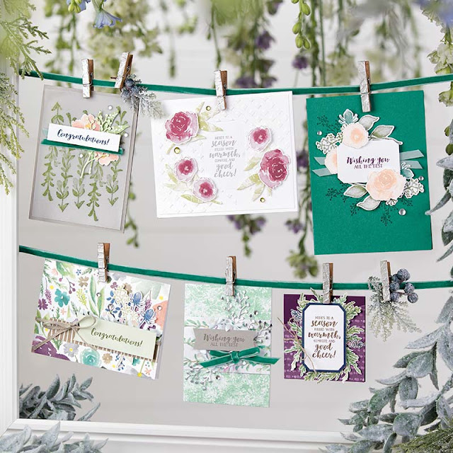 Stampin' Up! First Frost and Frosted Bouquet Bundle Card Ideas from 2018 Autumn/Winter Catalogue