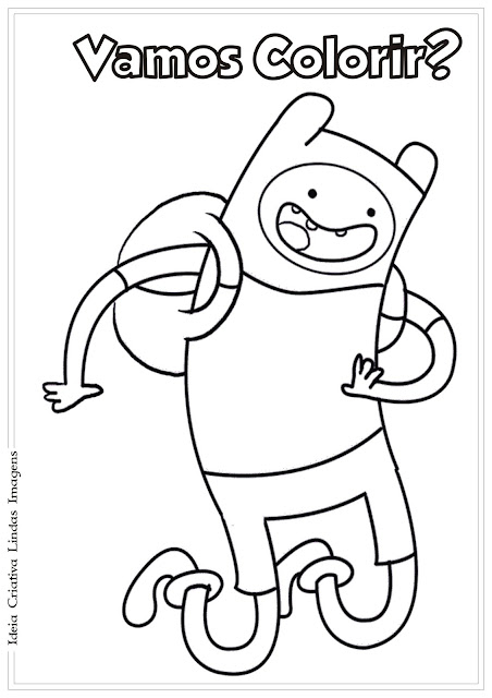 Desenho Finn Hora de Aventura para colorir