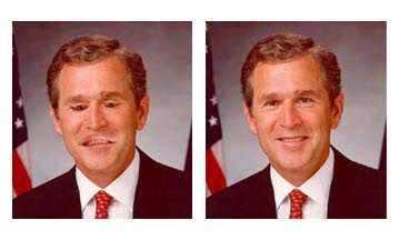 upside down picture george bush picture illusion