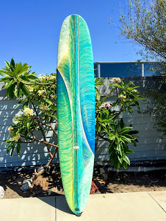 One of kind surfboard art by Paul Carter
