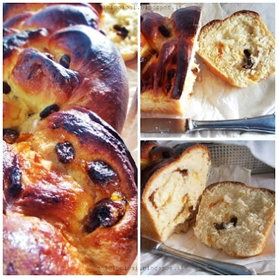 Dolci golosità: pan brioche con marmellata e uvetta