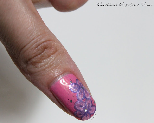 Spring flower nail design