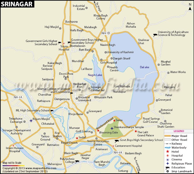 Srinagar District At Glance | JKSSB Exams MCQs - www.kashmirstudent.com