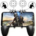 NOYMI Pubg Trigger Controller,Mobile Gamepad - 6 Finger Pubg Game Assistant with 4 Highly Sensitive Triggers,Left and RightTilt Probe,Fast Shooting(Black-1)