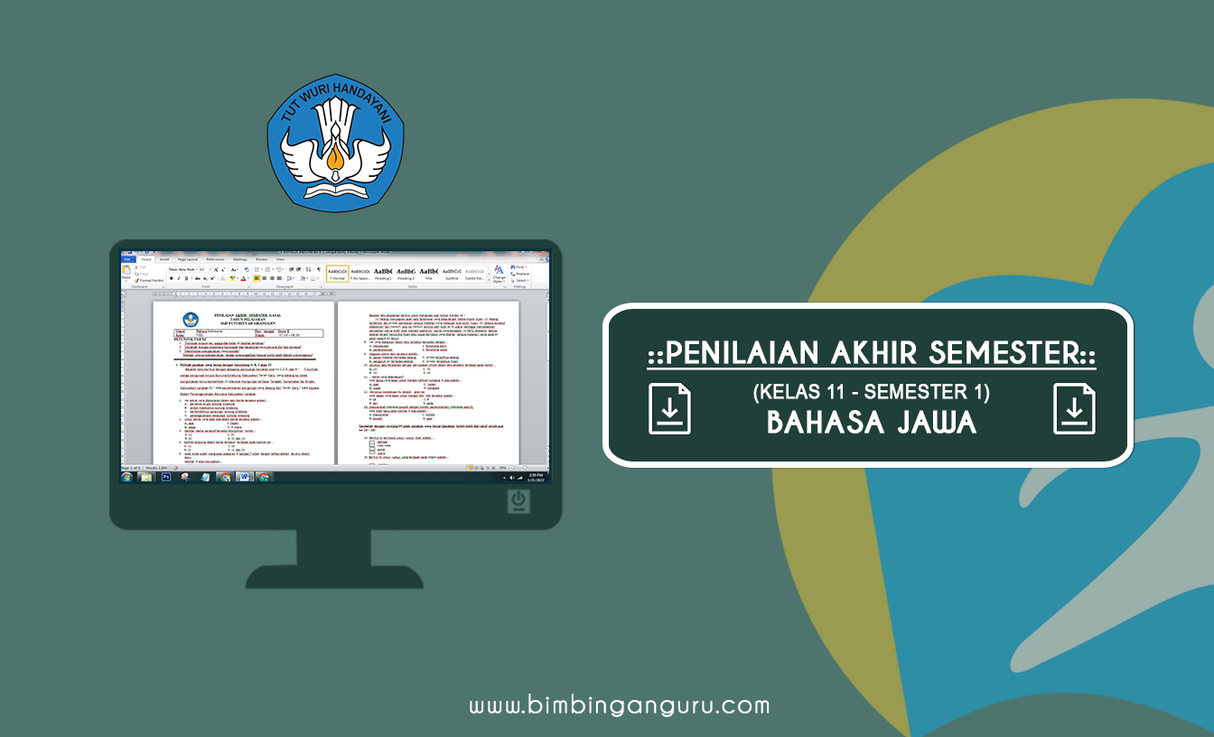 Contoh Soal PAS Bahasa Jawa Kelas 11 K13 2022 Semester 1