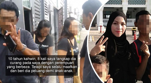 cerai isteri sambil dirakam apabila kantoi curang, kantoi curang dengan indon, 