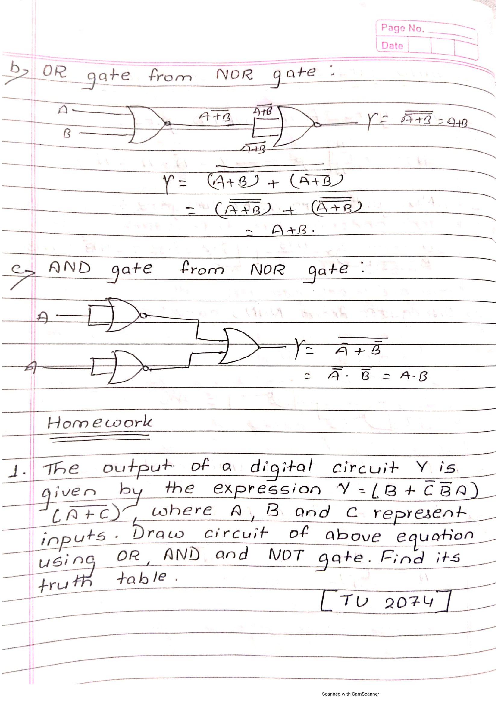 Boolean Algebra:Universal Gates and Physics of Integrated Circuits: B.Sc. CSIT Physics Unit 7 Notes