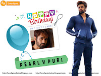 happy birthday pearl v puri photo with wishing message along blue track suit