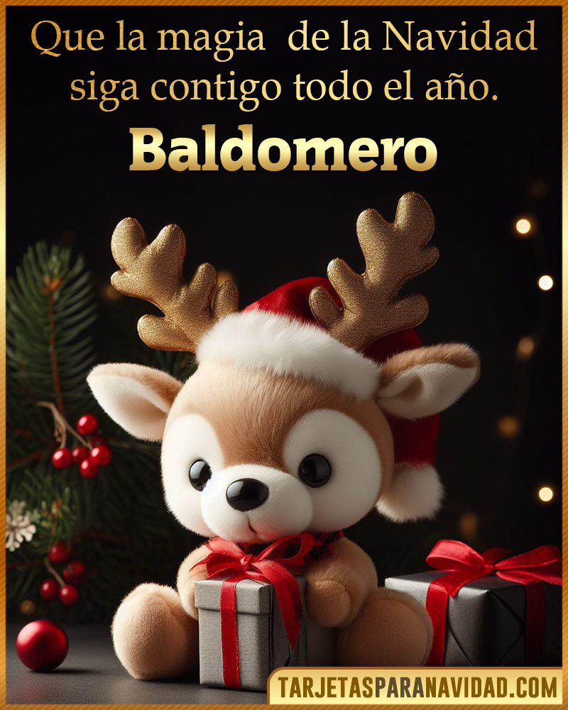 Felicitaciones de Navidad originales para Baldomero