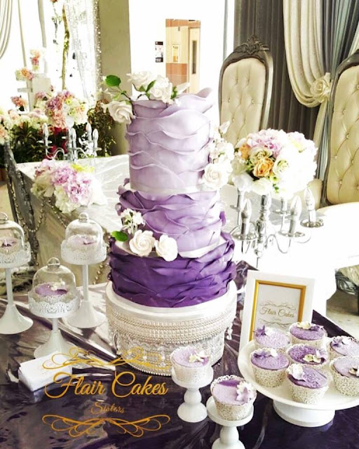 Wedding ruffles cake