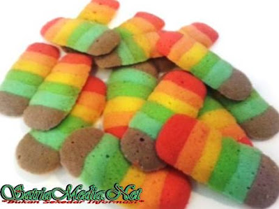 Resep Cara Membuat Kue Lidah Kucing Rainbow Spesial