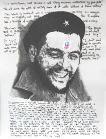 THIS IS CHE GUEVARA - an original drawing with embedded electronics by F LENNOX CAMPELLO - 2013