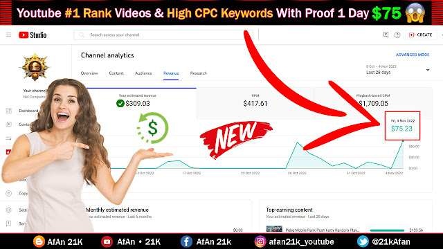 How to Find High CPC Keywords for Youtube Videos Using Google Adwords | How to Rank your Videos #1 | AfAn 21k