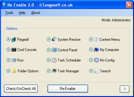 re-enable