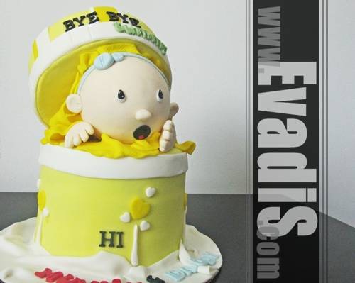 Picture of Baby Shower Cake Design in Full View
