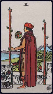 The 2 of Wands - Tarot Card from the Rider-Waite Deck