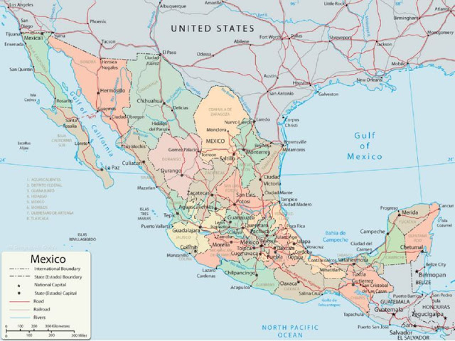 map of usa and cancun mexico