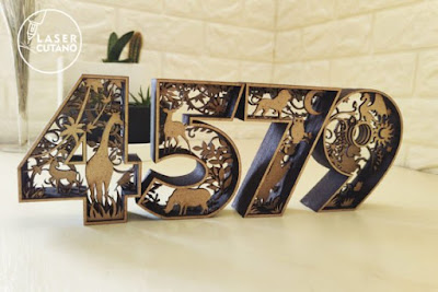 Bundle NUMBERS Multilayer Laser Cut File