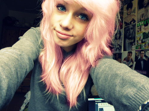 light pink hair