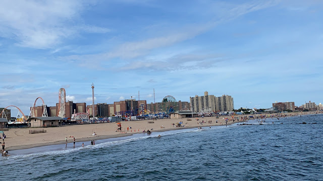 Coney Island Amusement Parks From Water Brooklyn New York