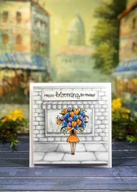 Happy Blooming Birthday Card by March Guest Designer Jane Clark | Loads of Blooms Stamp Set by Newton's Nook Designs #newtonsnook #handmade