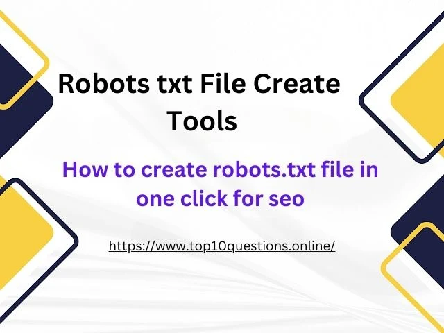 robots txt file create tools 2024