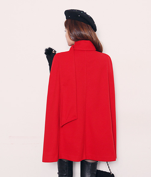 Short Red Cape Coat