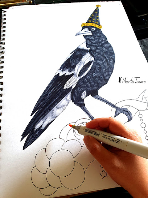 Australian Magpie by Rabbit Town Art