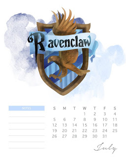 Harry Potter: Calendario 2020 para Imprimir Gratis.