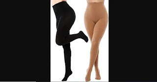 2 Pairs Plus Size Tights for Women Control Top Opaque Pantyhose, at amazon