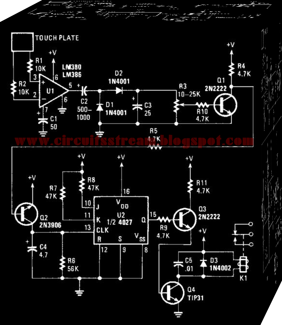 electronic touch switch 1 circuit diagram