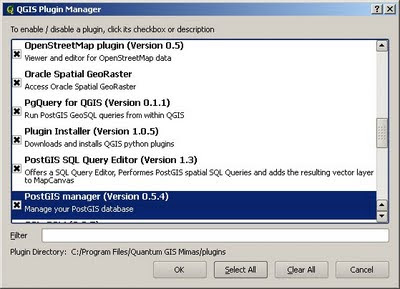 QGIS plugin manager