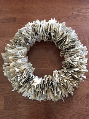 book page wreath