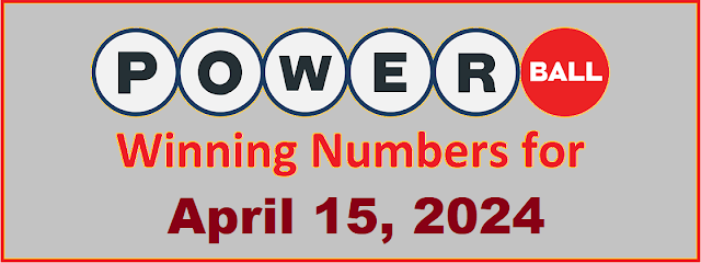 PowerBall Winning Numbers for Monday, April 15, 2024