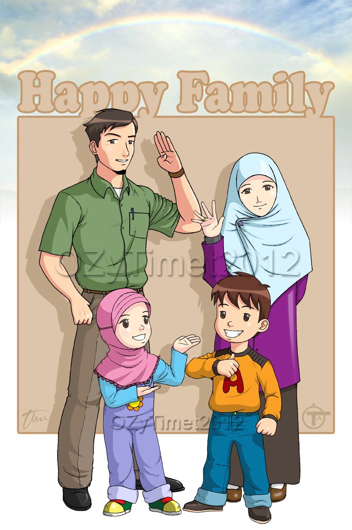 Happy Family Kartun  Dakwah Islam  Kumpulan Gambar  