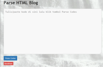Membuat Parse HTML di blog