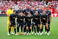 R. C. D. MALLORCA. Temporada 2023-24. Predrag Rajković, José Copete, Muriqi, Martin Valjent, Omar Mascarell, Abdón Prats. Pablo Maffeo, Gio González, Toni Lato, Dani Rodríguez, Sergi Darder. GRANADA C. F. 3 🆚 R. C. D. MALLORCA 2 Sábado 26/08/2023, 19:30 horas. Campeonato de Liga de 1ª División, LaLiga EA Sports, jornada 3. Granada, estadio Nuevo Los Cármenes: 16.368 espectadores. GOLES: ⚽1-0: 12’, Miguel Rubio. ⚽1-1: 38’, Abdón Prats. ⚽2-1: 46’, Bryan Zaragoza. ⚽3-1: 70’, Uzuni, de penalti. ⚽3-2: 87’, Samu Costa.