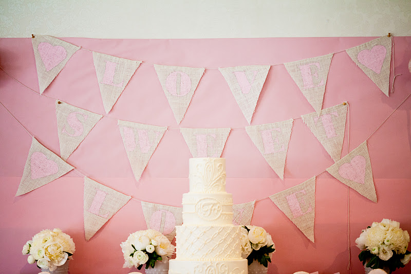 Our Wedding Our DIY Dessert Buffet I then made a banner out of burlap 