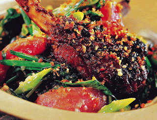 Grilled Pork Ribs With Sauteed Vegetables (Babi Panggang Sayuran)