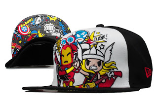 Tokidoki Marvels Mens Heros Rock Fitted Hat