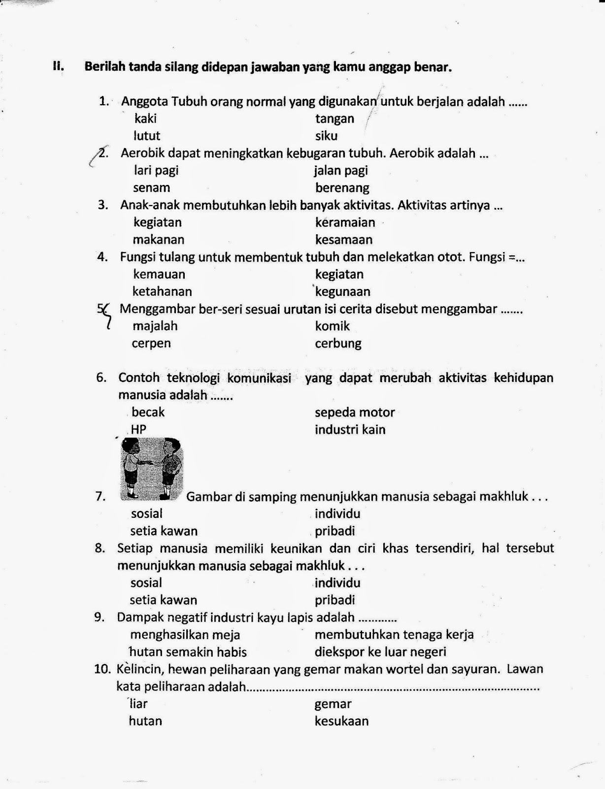 UTS Bhs Indonesia SD Kelas 5 Semester Genap TA2014 2015