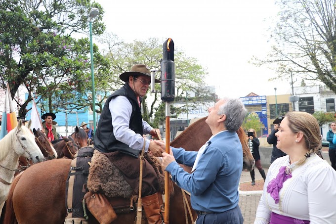 Chegada da Chama Crioula abre Festejos Farroupilha em Gravataí