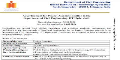 Civil Engineering or Structural Engineering Jobs in IIT